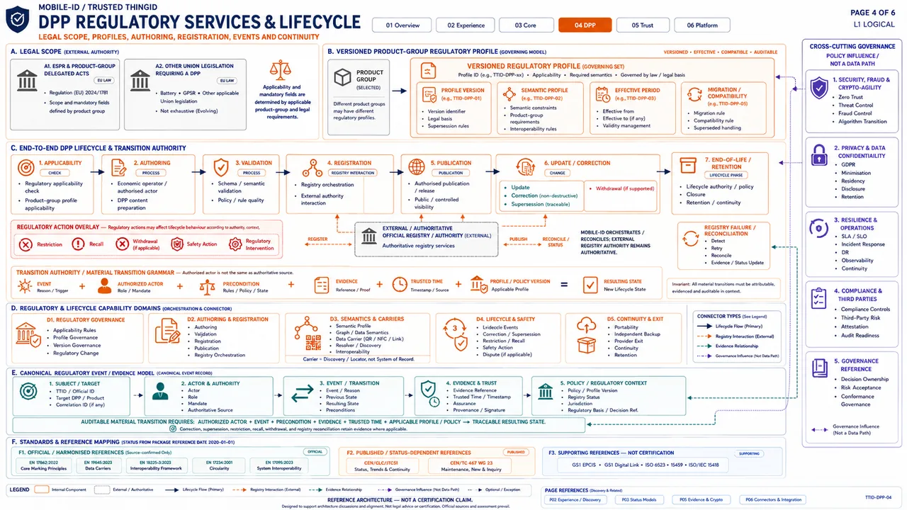 DPP Regulatory Services & Lifecycle